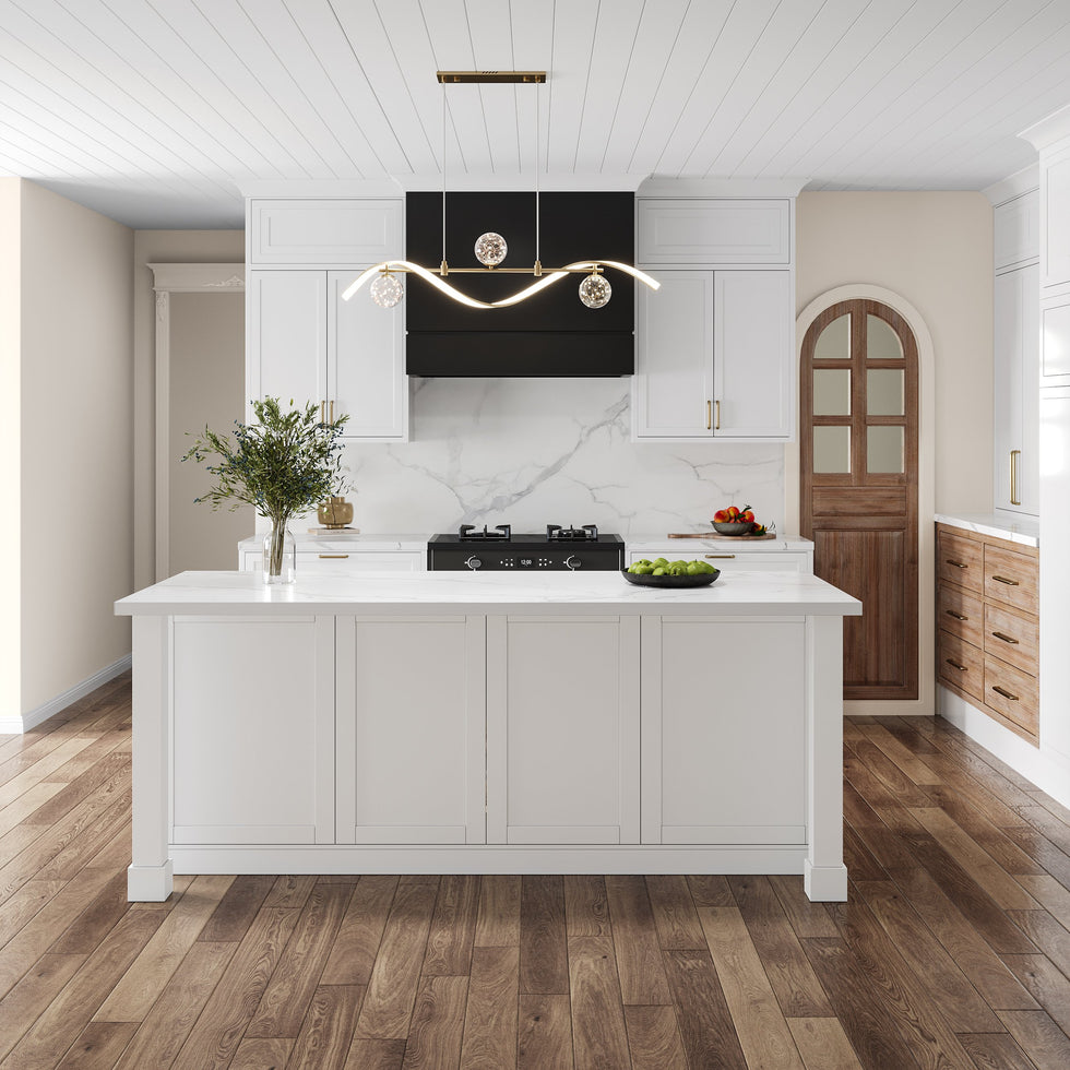 HMR - 72'' Modern Kitchen lsland with Wine Storage