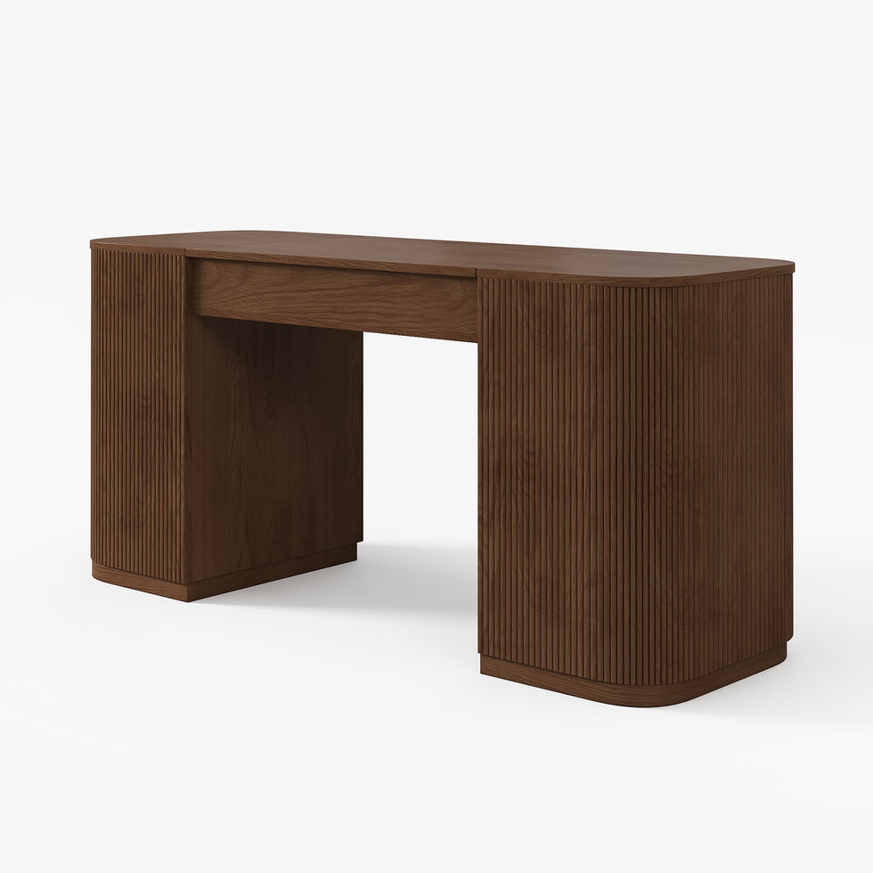 HMR - Modern Standing Writing Desk with 2 Doors & Ample Storage Office Desk