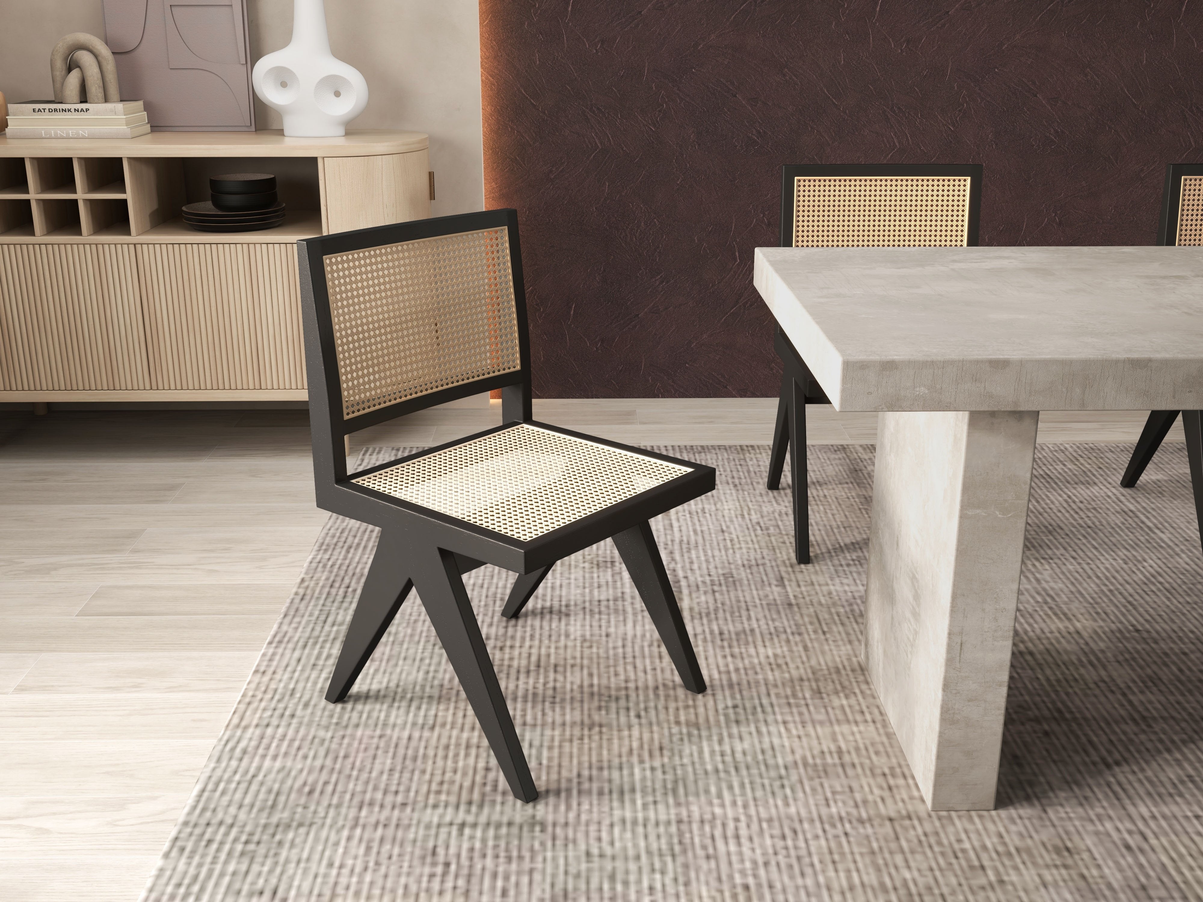 HMR - Upoak Series Farmhouse Rectangle Wood Dining Table