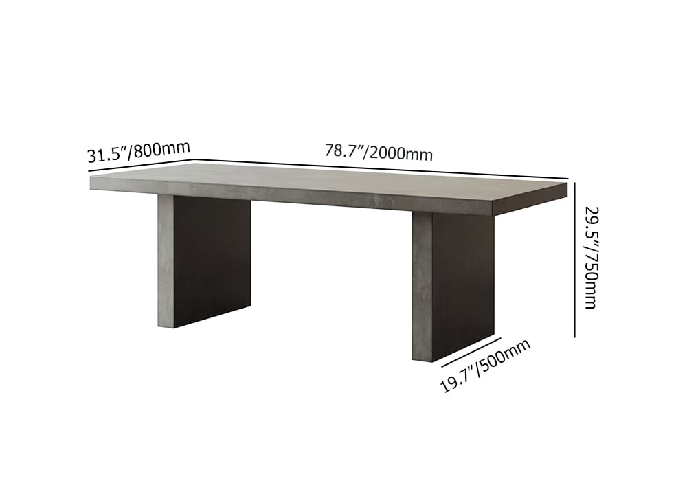 HMR - Upoak Series Farmhouse Rectangle Wood Dining Table