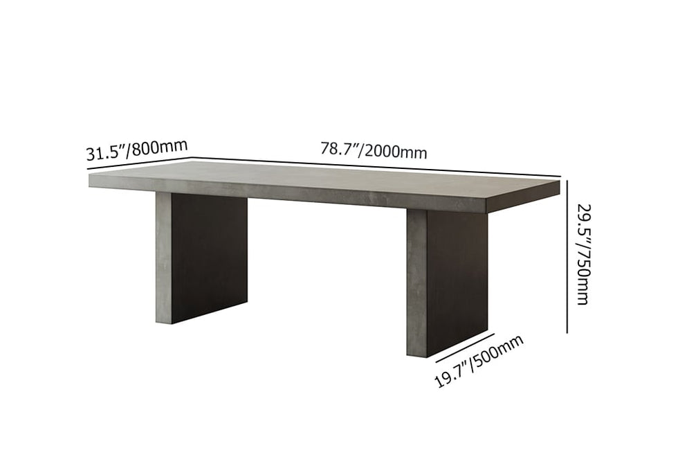 HMR - Upoak Series Farmhouse Rectangle Wood Dining Table