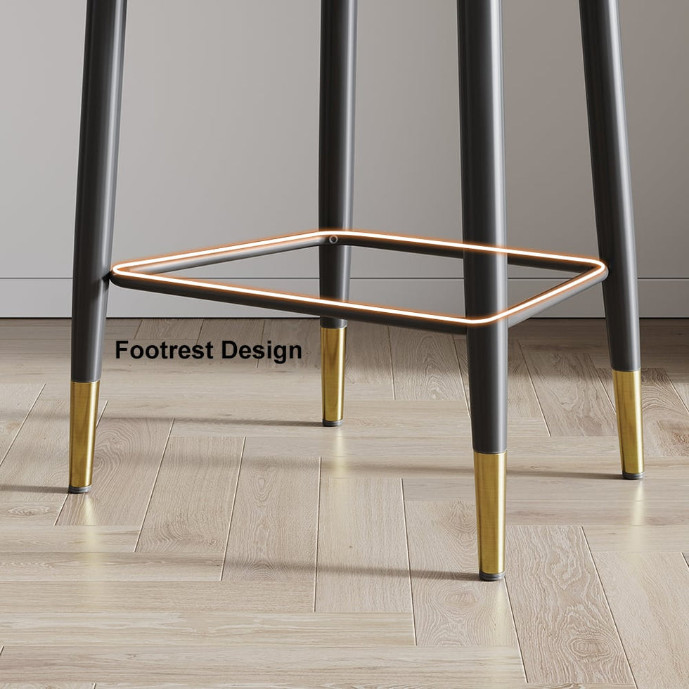 HMR - Diamic Series Modern Counter Stools with PU Leather Upholstery
