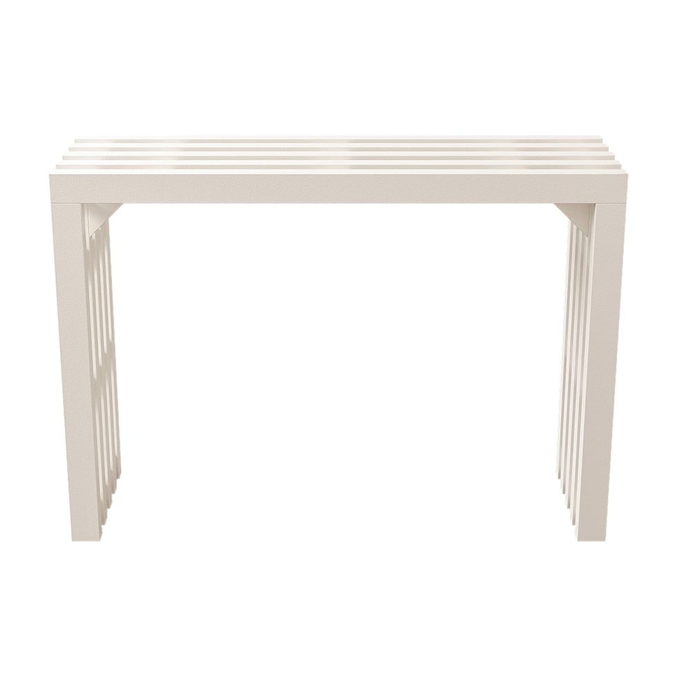 HMR - 48" Modern White Waterfall Console Table Narrow Wooden Entryway Table