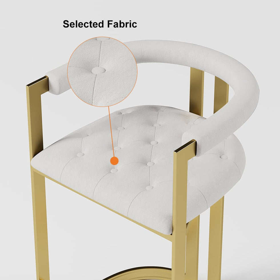 HMR - Modern Leath-Aire Counter Stools with Upholstery