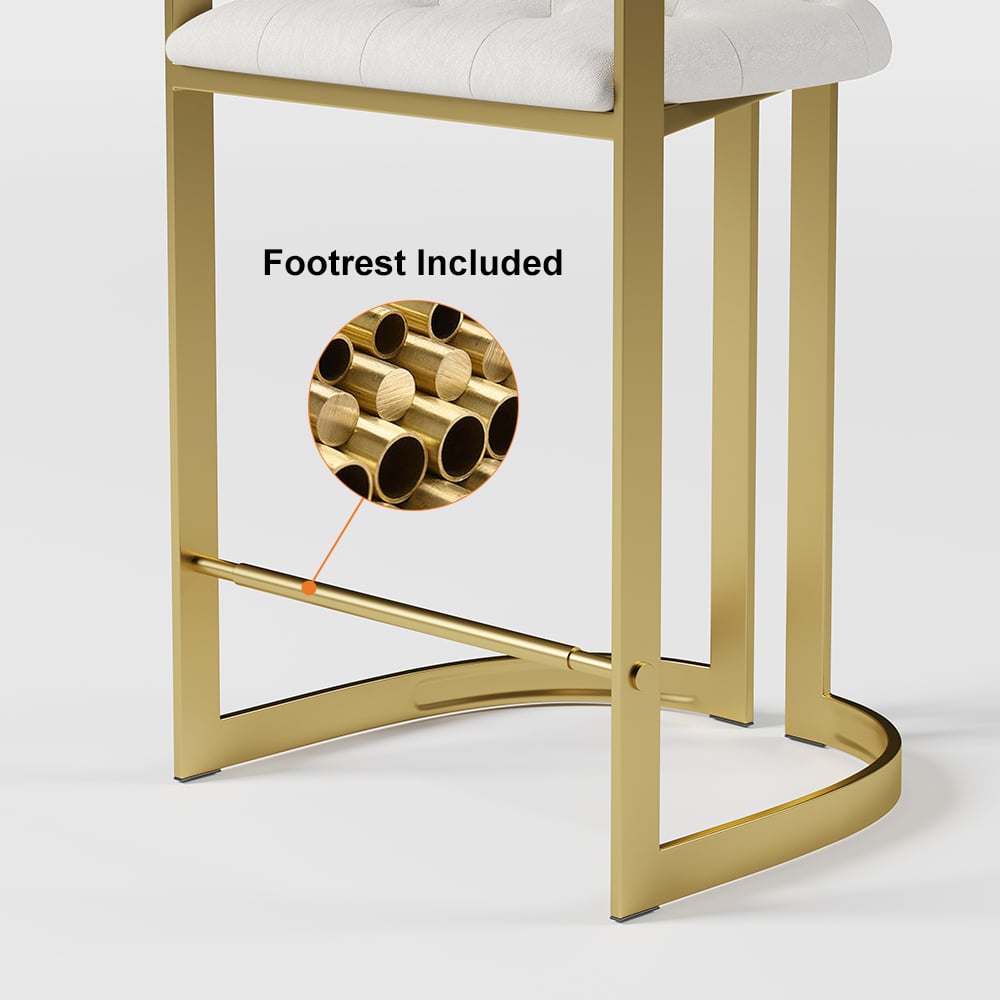 HMR - Modern Leath-Aire Counter Stools with Upholstery