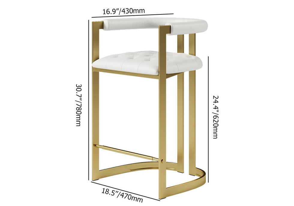 HMR - Modern Leath-Aire Counter Stools with Upholstery