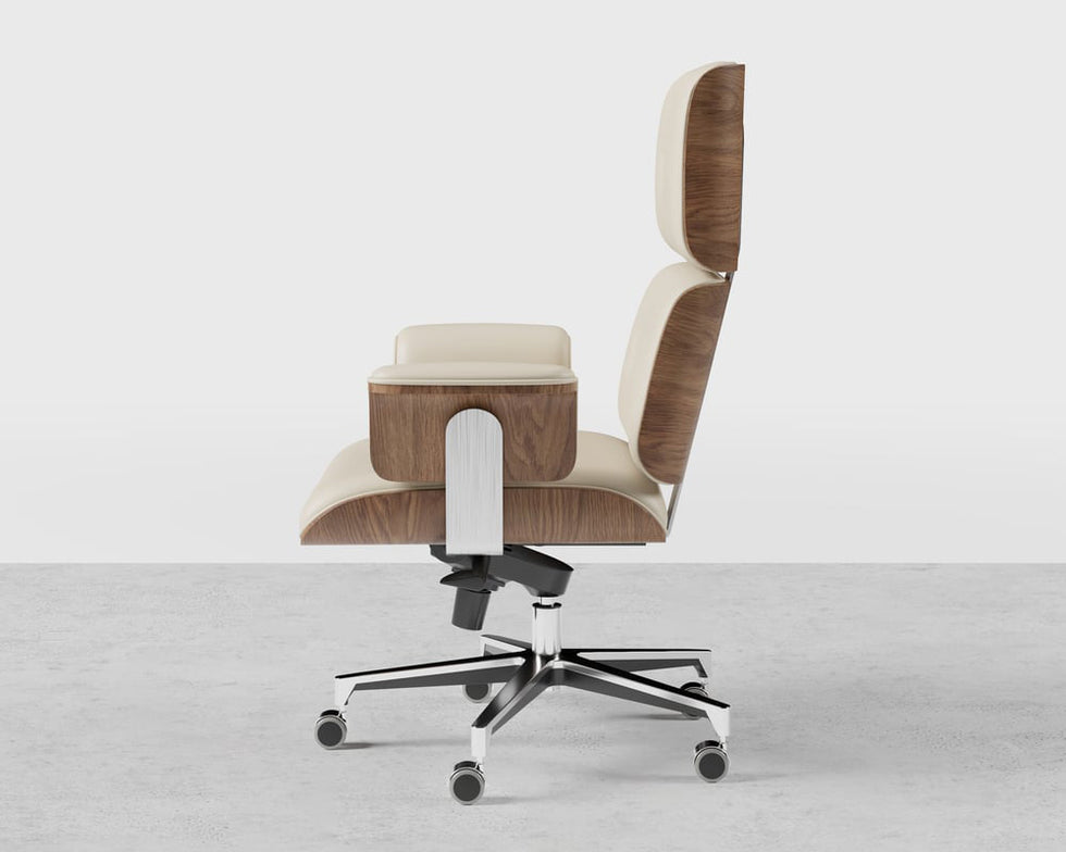 HMR - Modern L-Shape Executive Desk & Office Chair Set