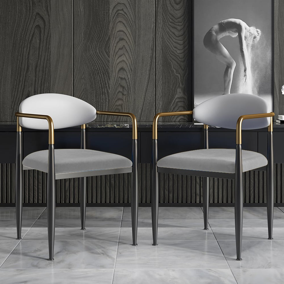 HMR - Otrast Series Modern Dining Chairs with PU Leather Upholstery