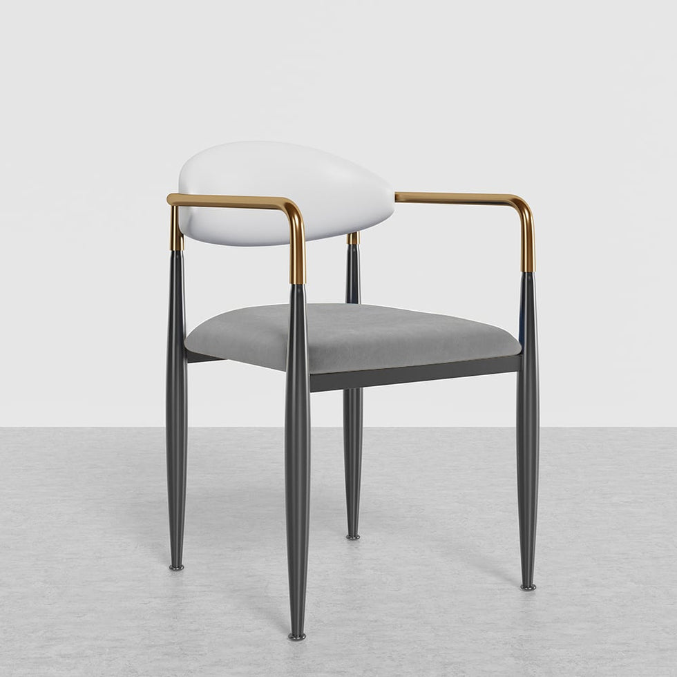 HMR - Otrast Series Modern Dining Chairs with PU Leather Upholstery