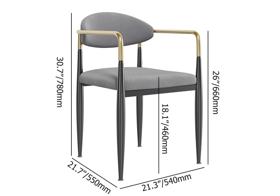 HMR - Otrast Series Modern Dining Chairs with PU Leather Upholstery