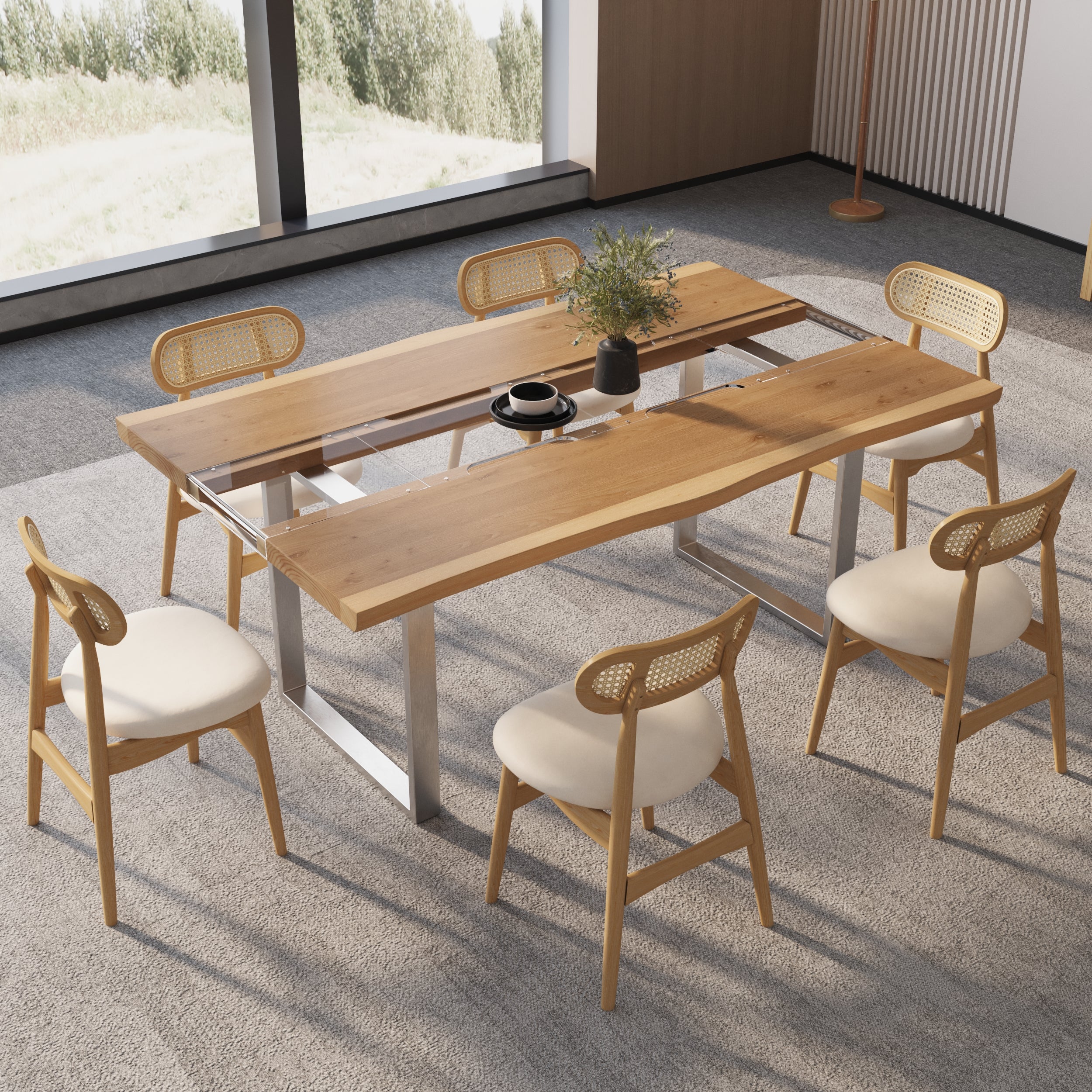 HMR - Dining Set 70.9" Rectangle Dining Table