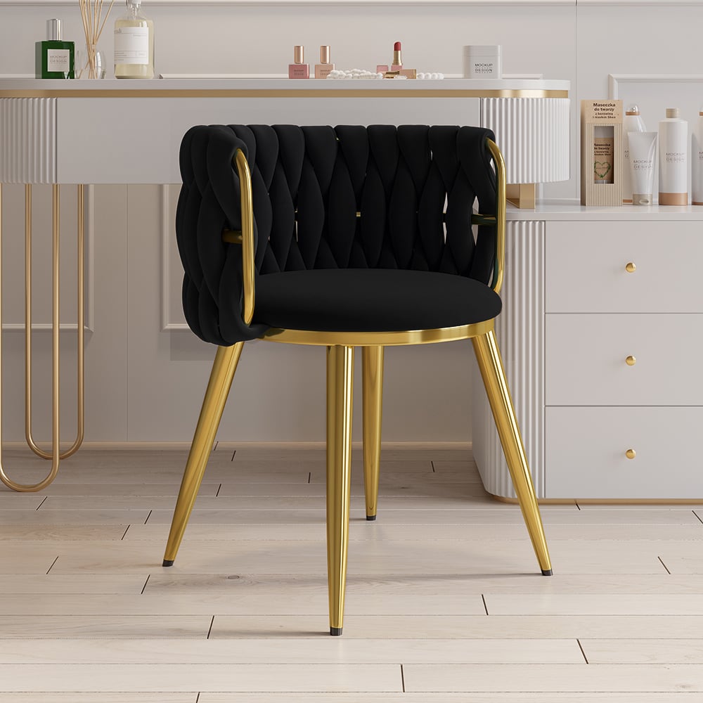 HMR - Sweave Nordic Barrel Dining Chair with Velvet Upholstery (Set of 1)