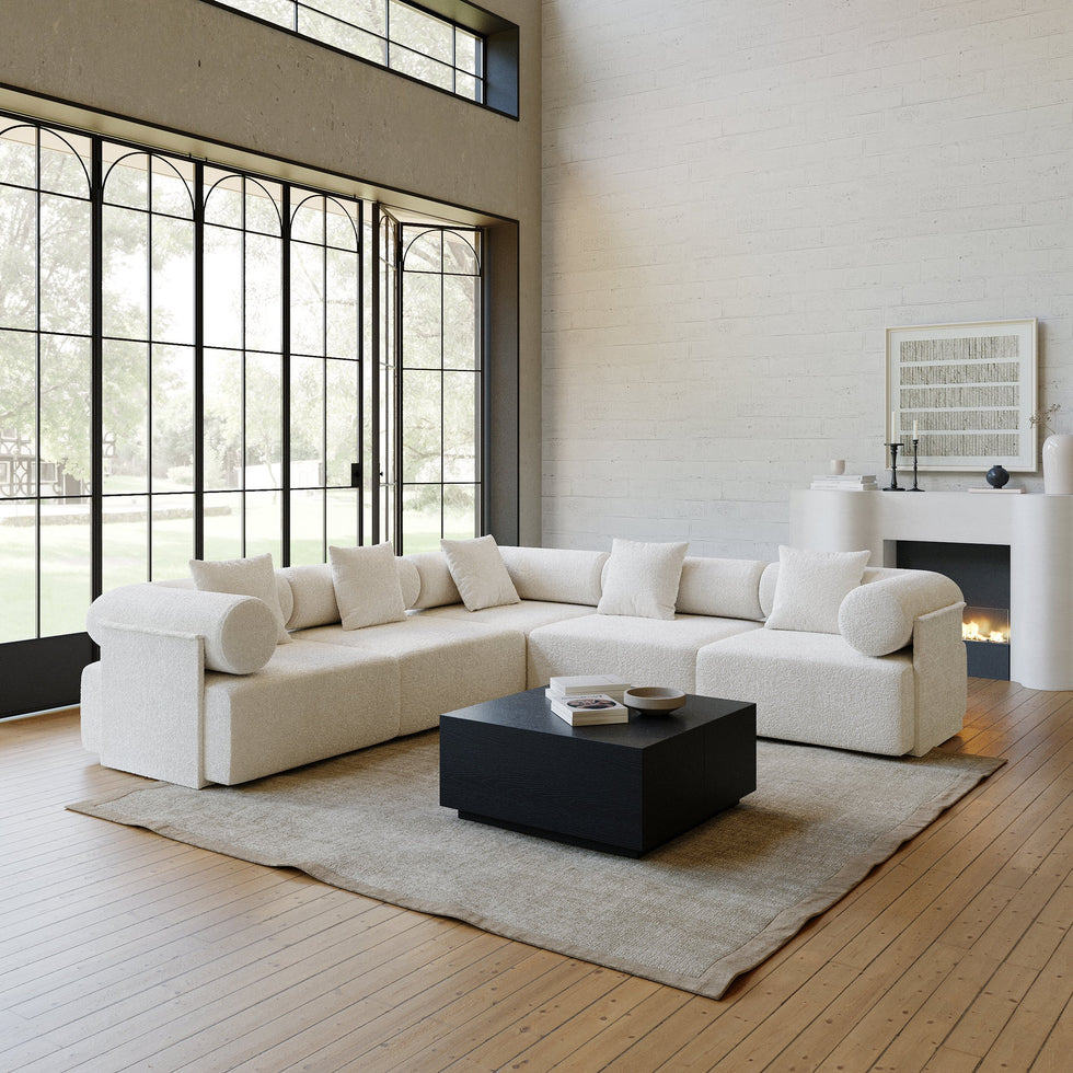 HMR - 110" 5-Piece Modular L-Shaped Sectional Sofa