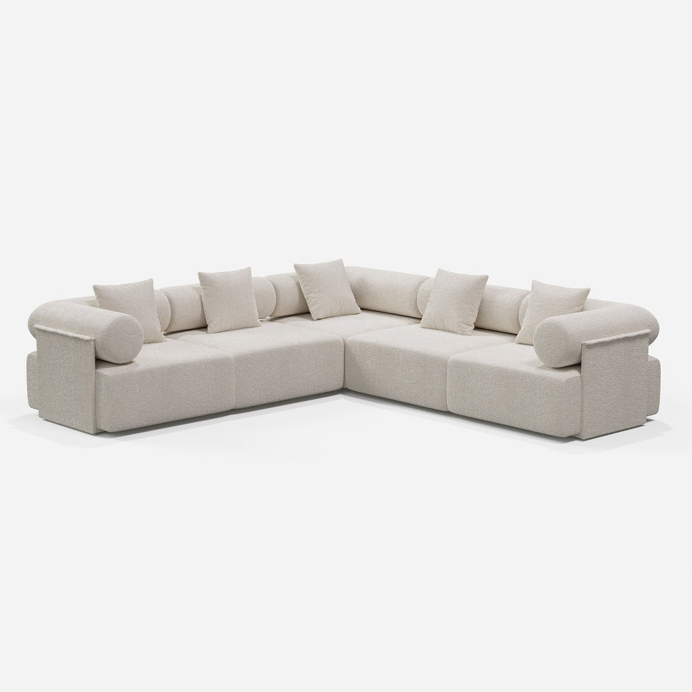 HMR - 110" 5-Piece Modular L-Shaped Sectional Sofa