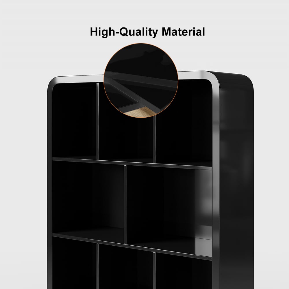 HMR - Chicent 78.7" Modern Bookshelf 4-Tier Standard Bookcase with Rich Storage