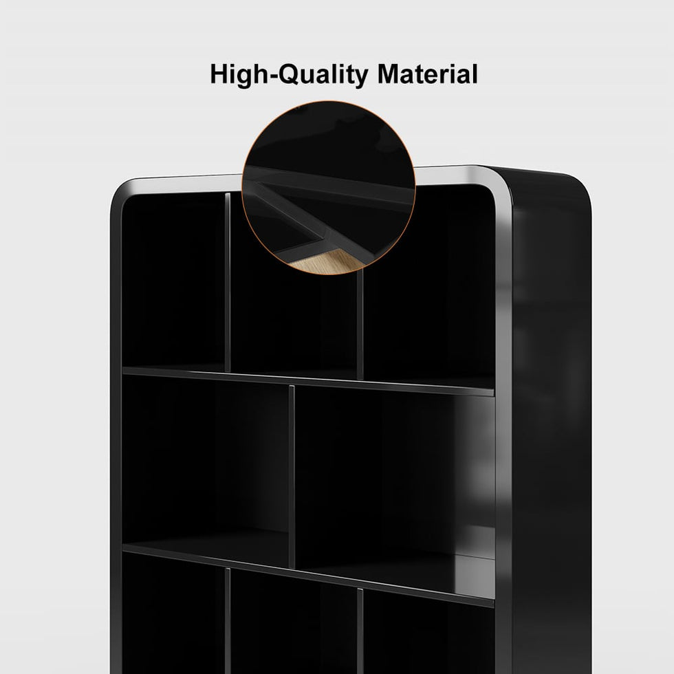 HMR - Chicent 78.7" Modern Bookshelf 4-Tier Standard Bookcase with Rich Storage