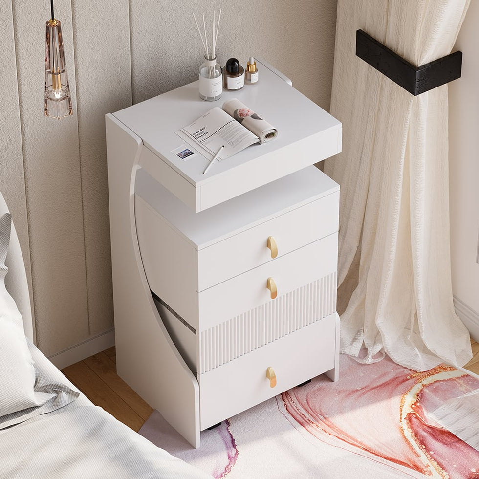 HMR - Modern Makeup Vanity Set with Mirror Mini Dressing Table with Stool