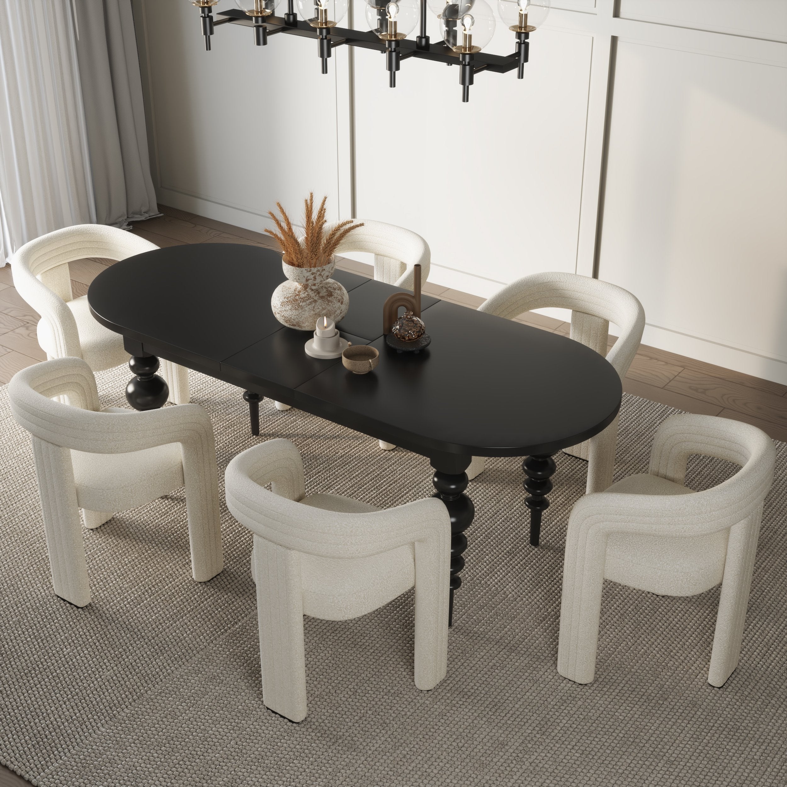 HMR - Dining Set 67"-79" Extendable Dining Table