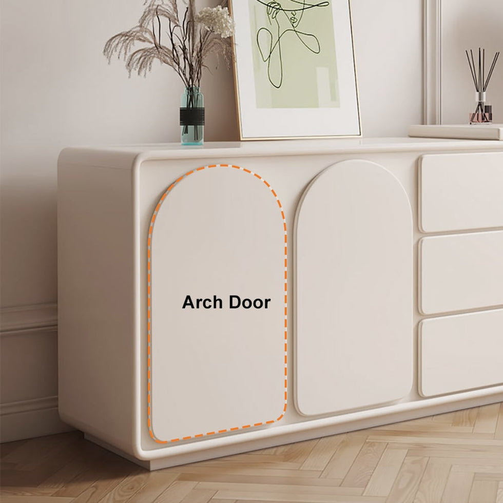 HMR - Arem Modern Makeup Vanity Retracted Dressing Table Beauty Station with Drawers