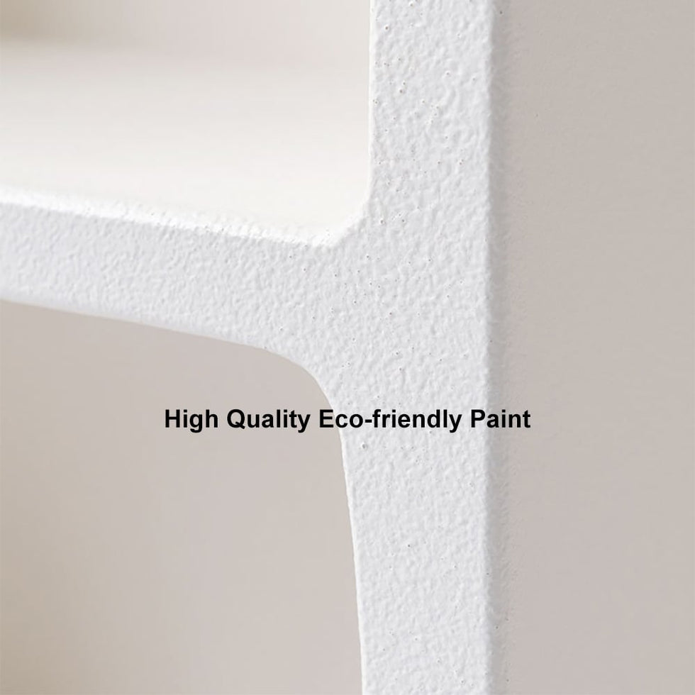 HMR - Codiys Art Deco White Arched Wall Mounted Shelf Wood Floating Shelf with Open Storage