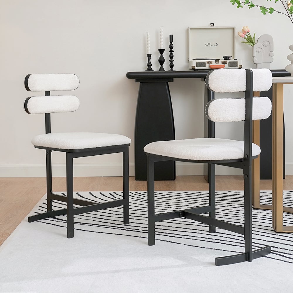HMR - Modern Wood Dining Chairs with PU Leather