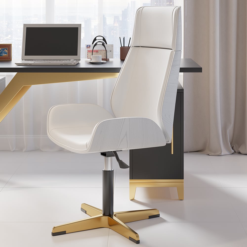HMR - Modern Home Office Chair with Upholstered High Back