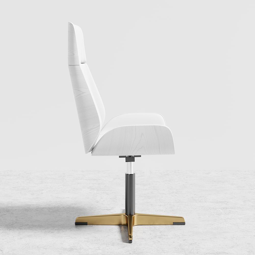 HMR - Modern Home Office Chair with Upholstered High Back