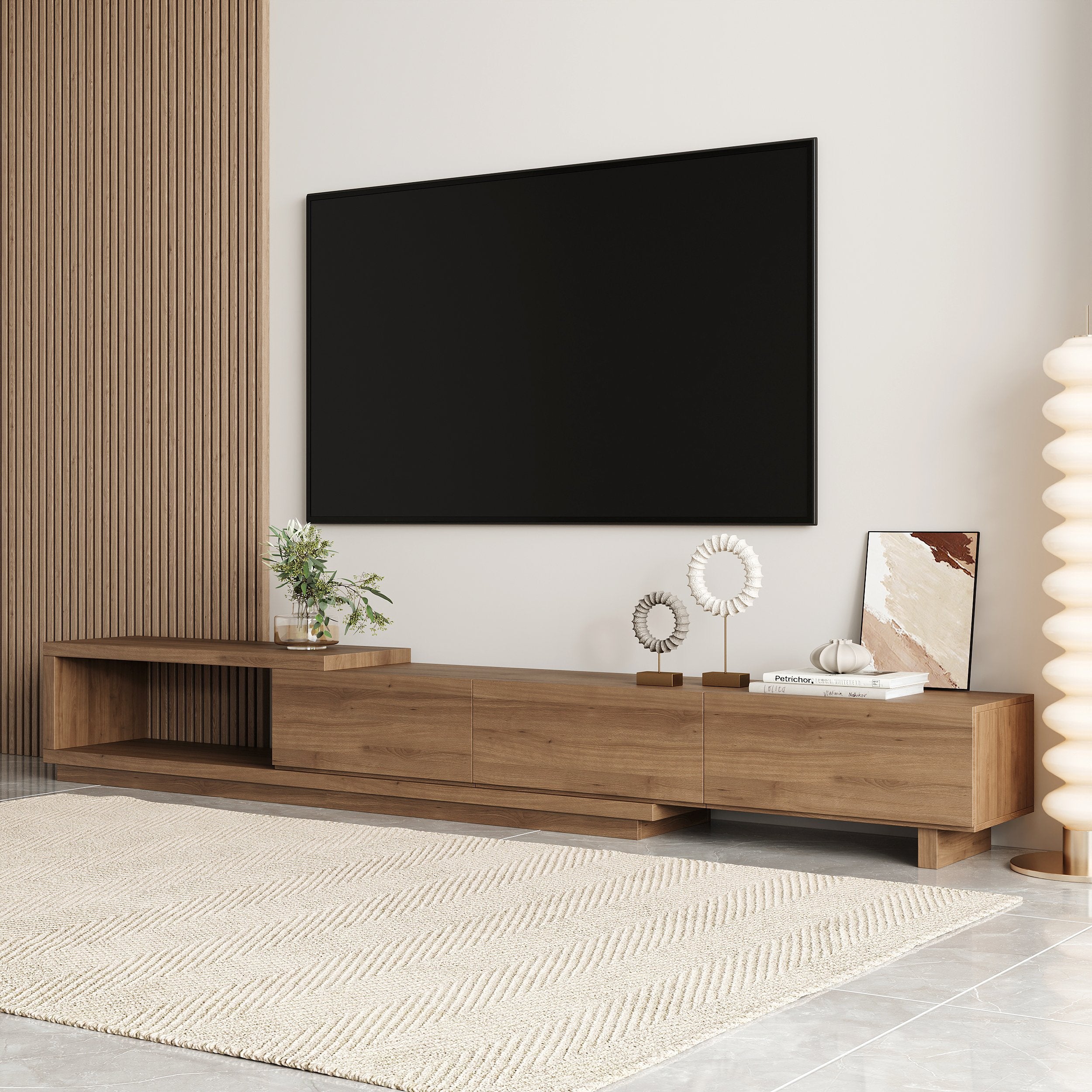 HMR - Quoint Extendable TV Stand with 3 Drawers (71"-100")