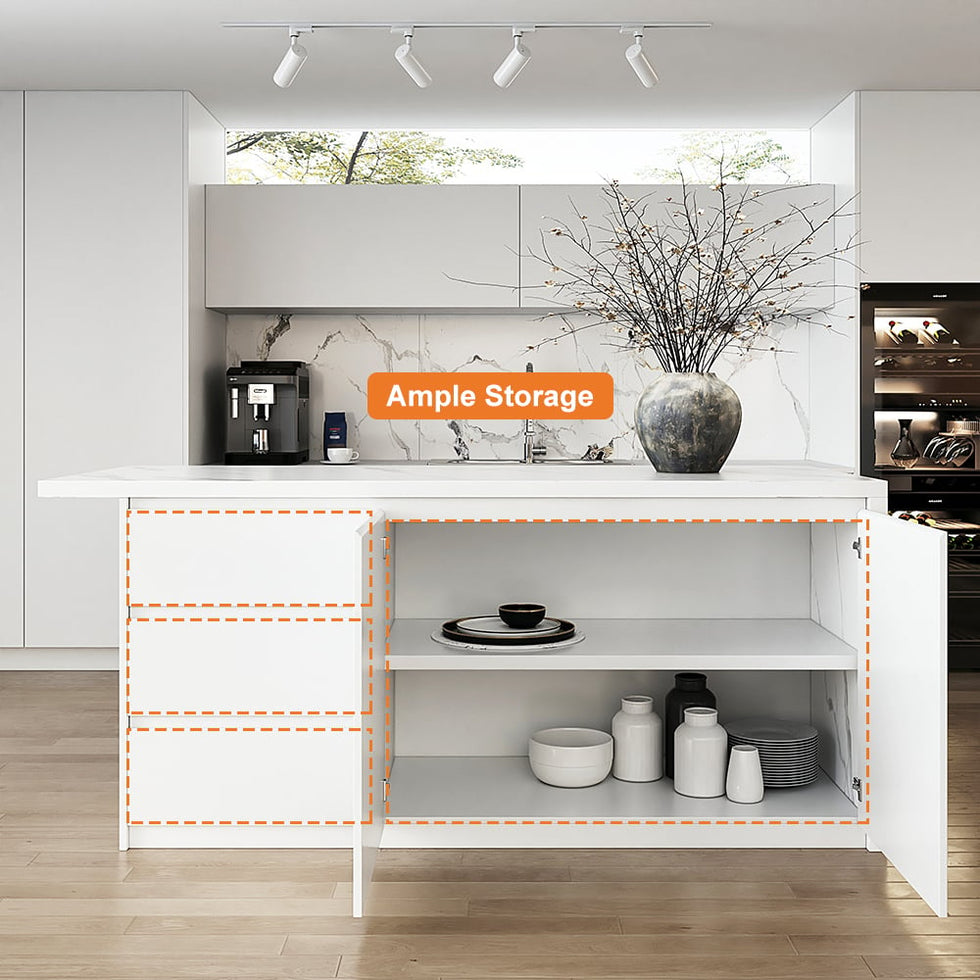 HMR - Kitchen Island with Storage