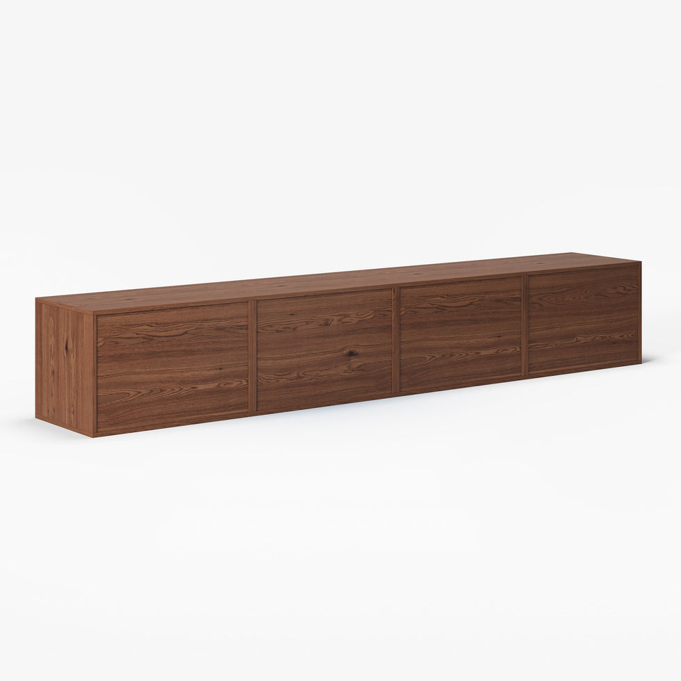 HMR - 94.5" Walnut Modular TV Stand with Storage