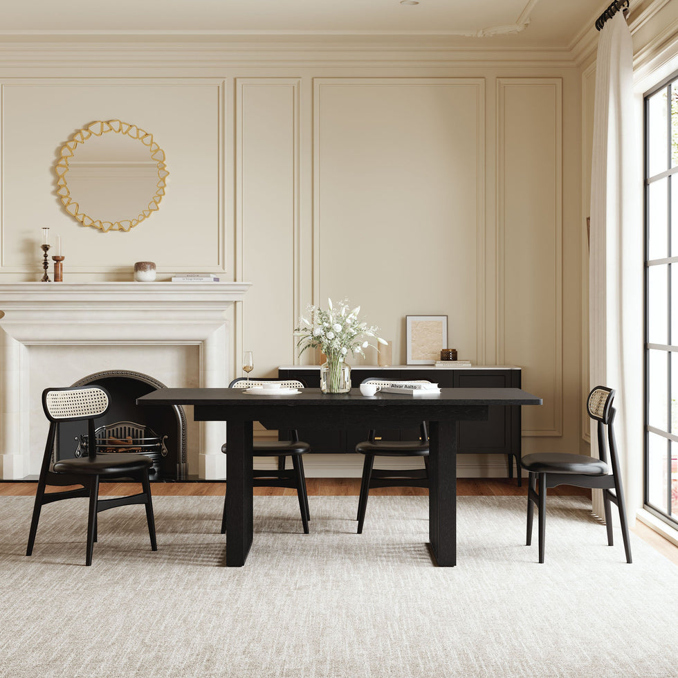 HMR - 55"-87" Extendable Dining Table Seats 4-8 People
