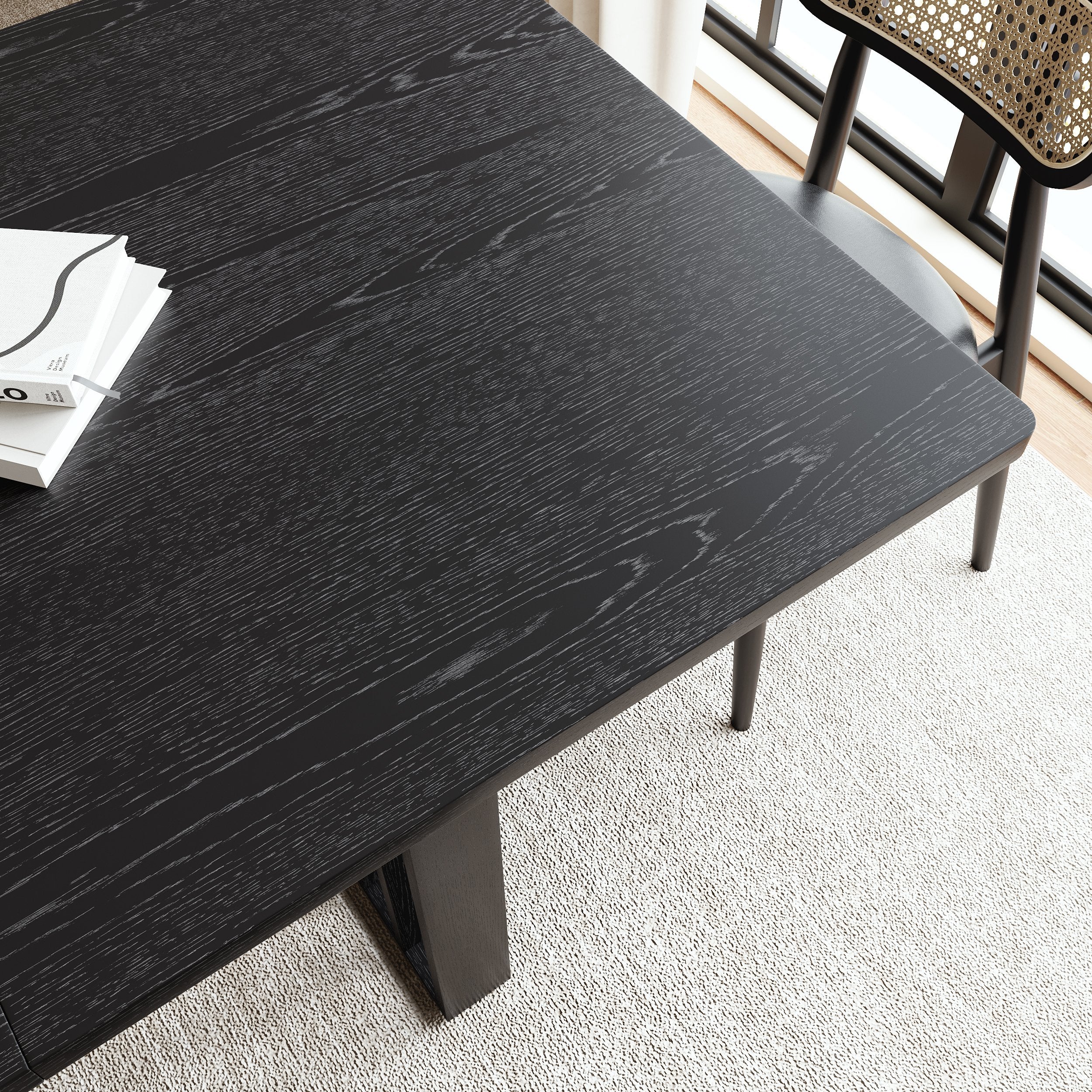 HMR - 55"-87" Extendable Dining Table Seats 4-8 People