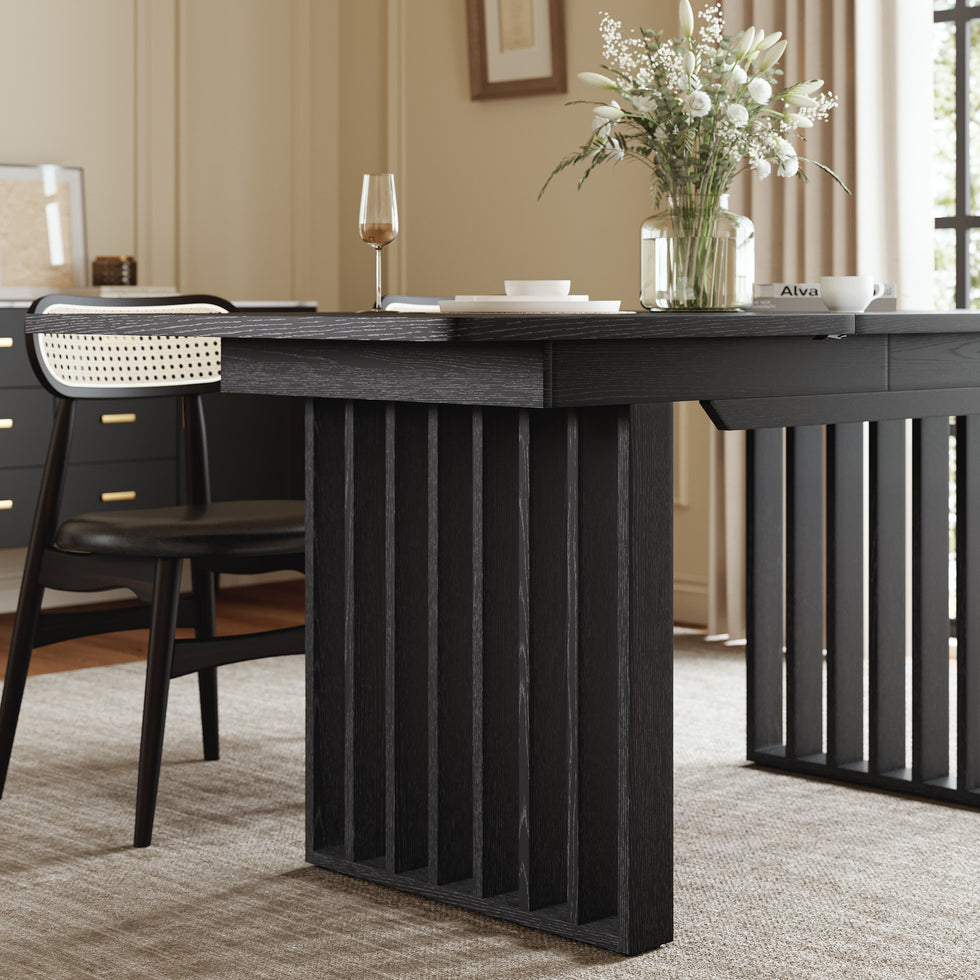 HMR - 55"-87" Extendable Dining Table Seats 4-8 People