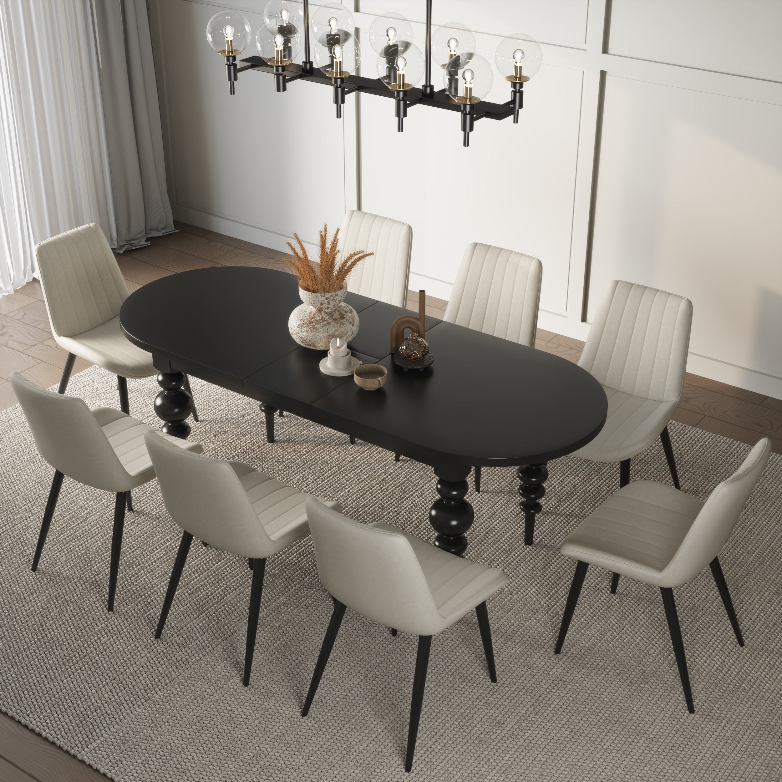 HMR - Dining Set 67"-79" Extendable Dining Table