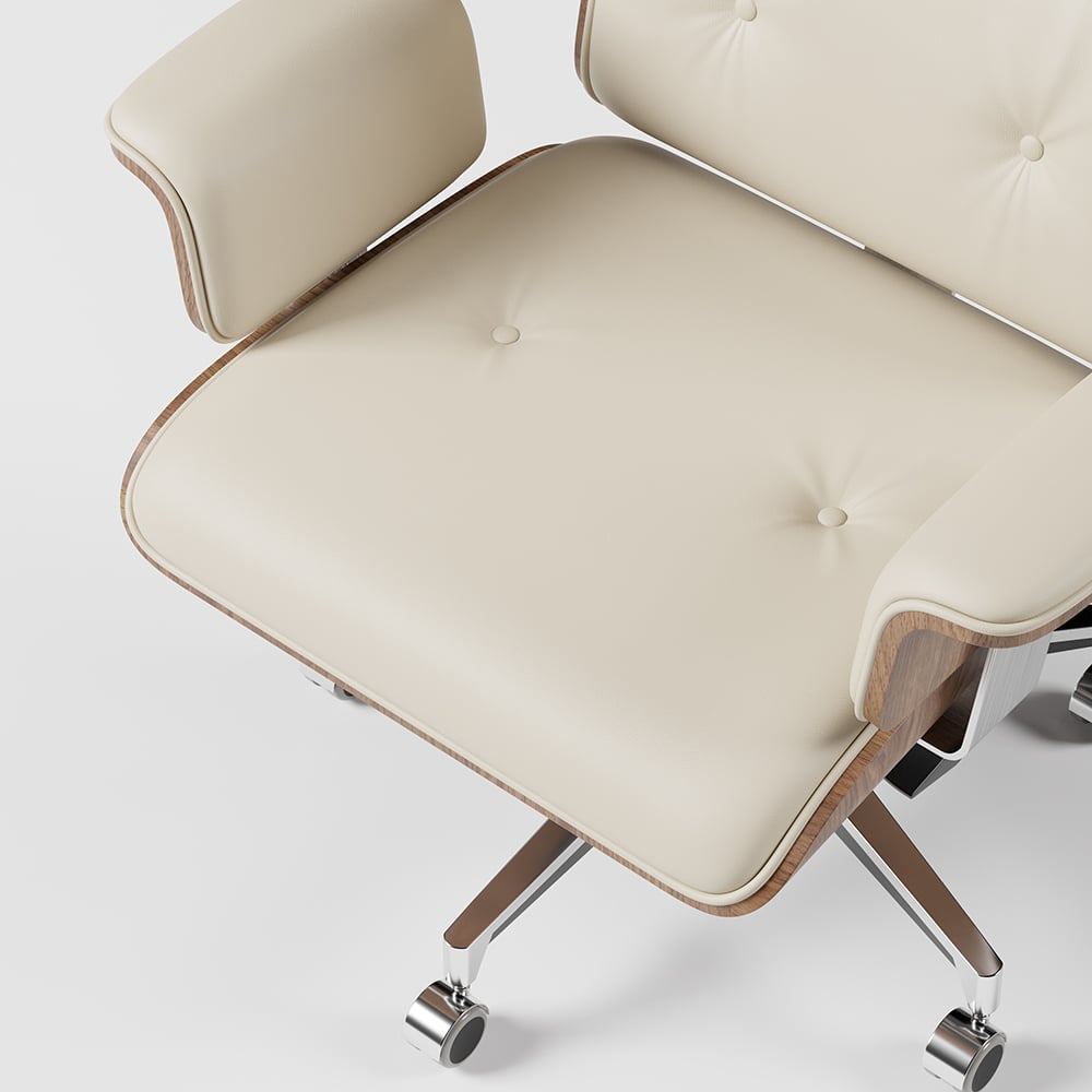 HMR - Modern Standing Computer Desk & Upholstered Swivel Task Office Chair Set (59.8" )