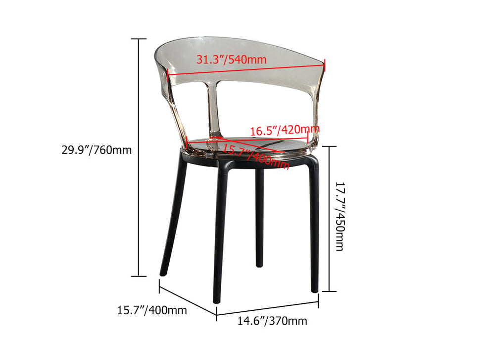 HMR - Modern Acrylic Dining Chairs