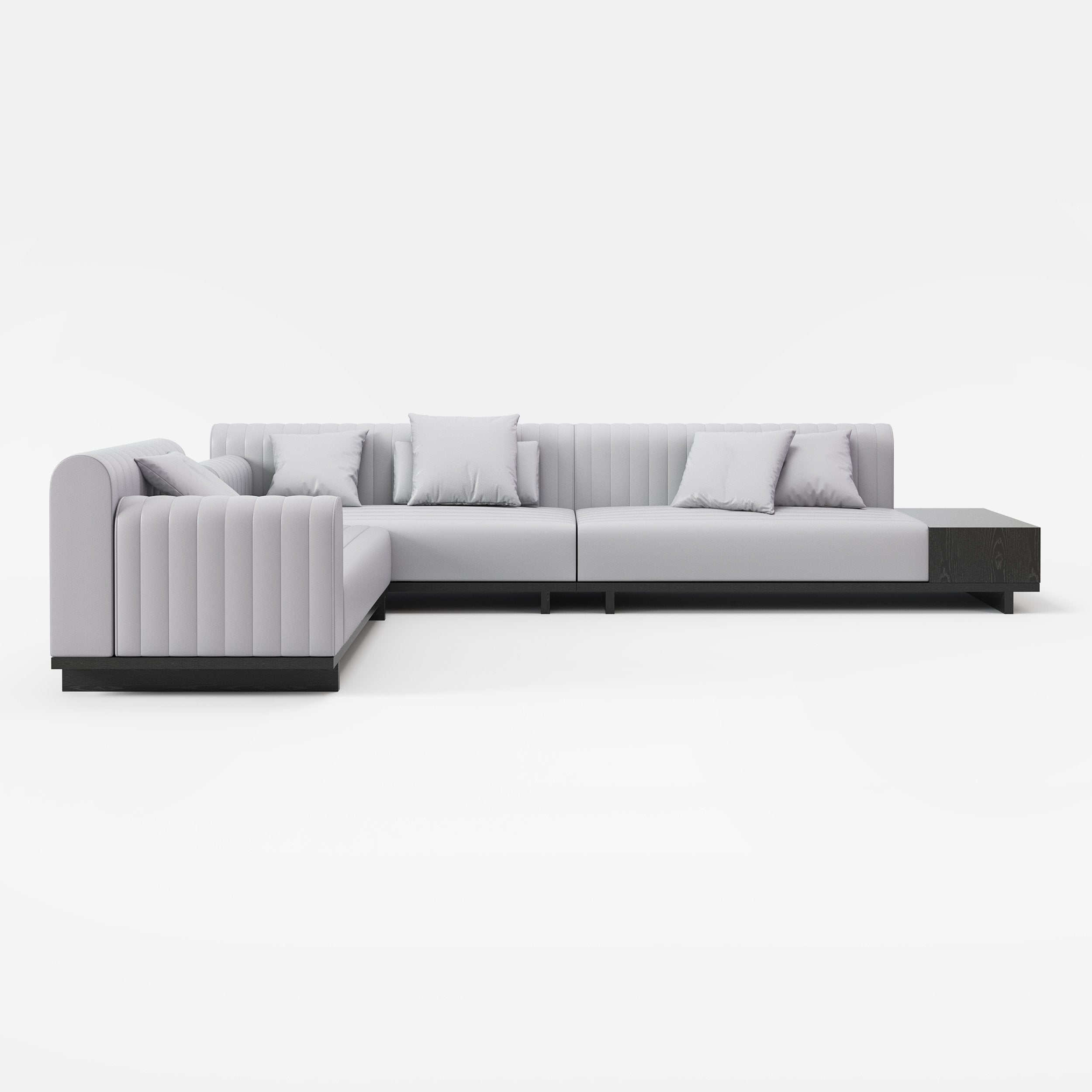 HMR - 157" Modern Corner L-Shaped Sectional Sofa with Side Open Storage