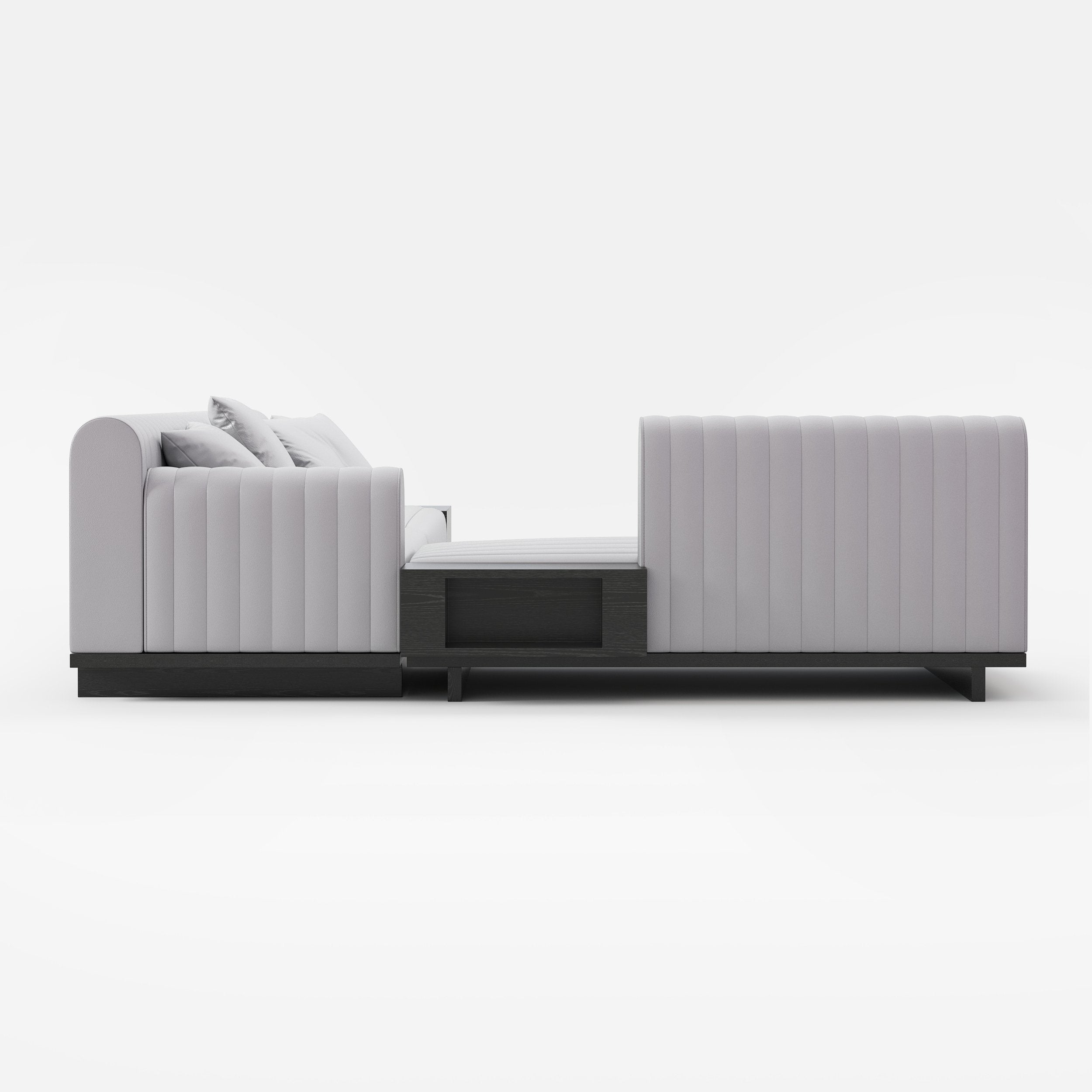 HMR - 157" Modern Corner L-Shaped Sectional Sofa with Side Open Storage