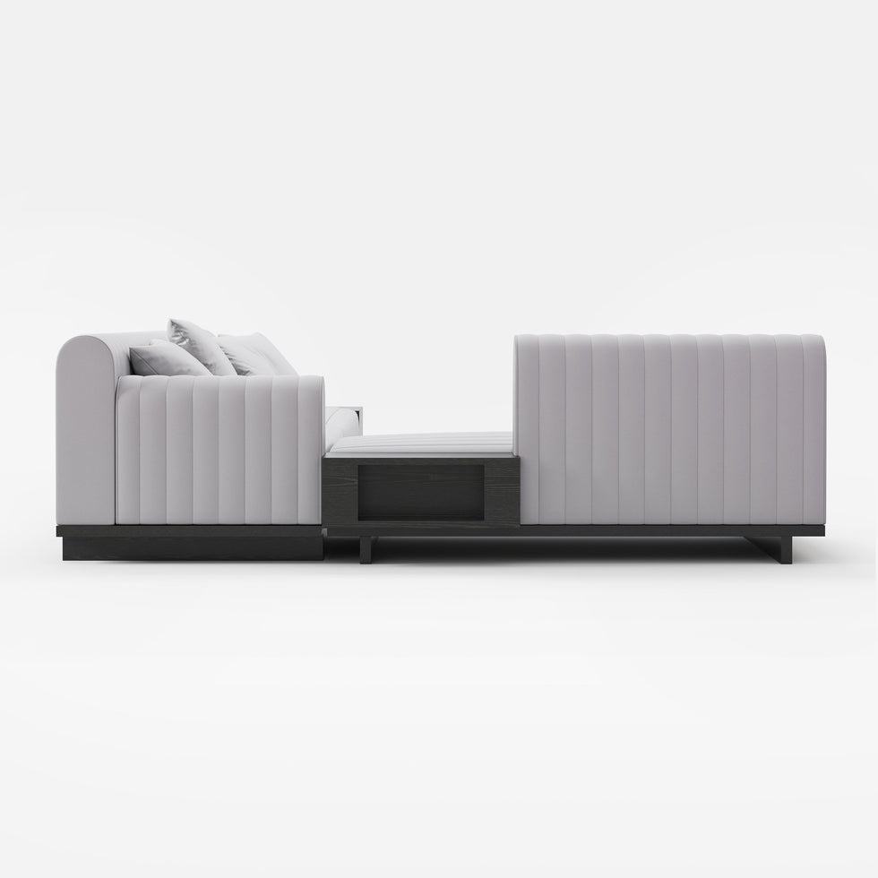 HMR - 157" Modern Corner L-Shaped Sectional Sofa with Side Open Storage