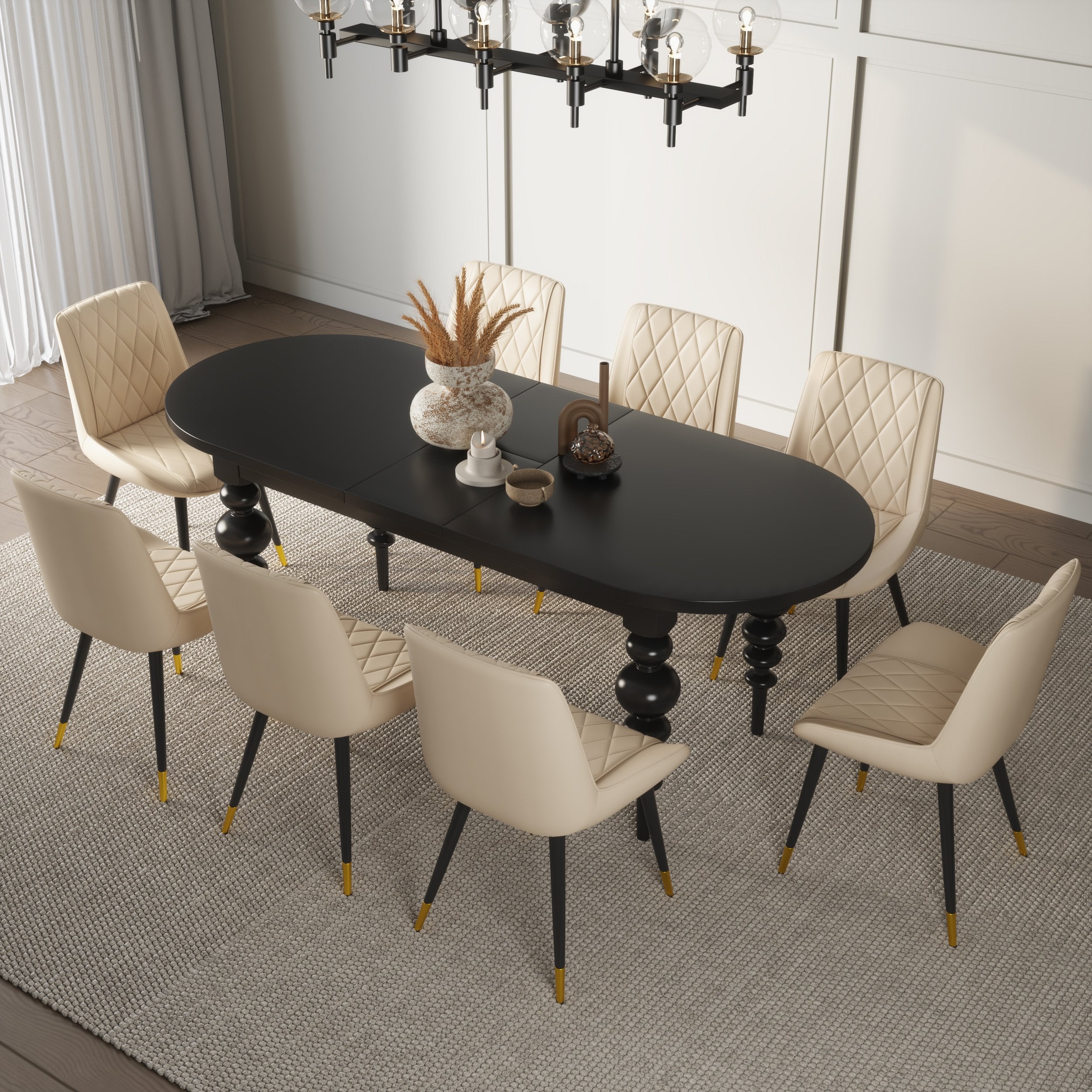 HMR - Dining Set 67"-79" Extendable Dining Table