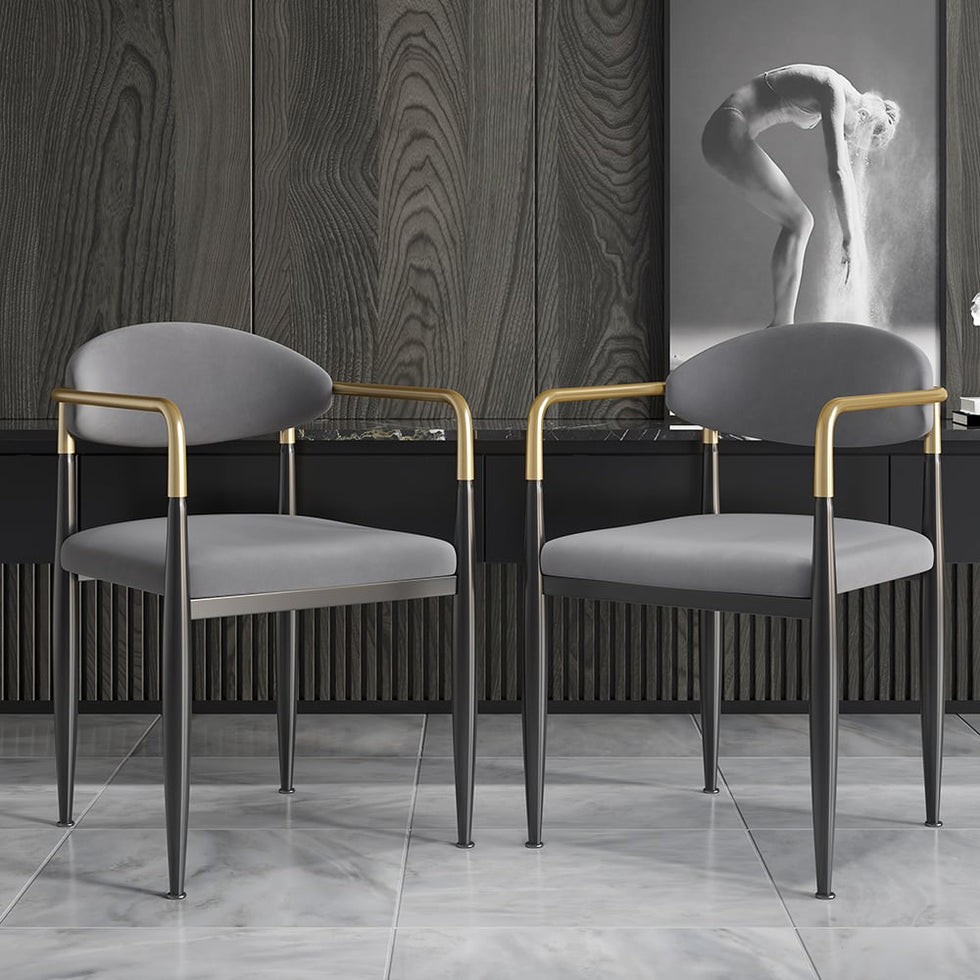 HMR - Otrast Series Modern Dining Chairs with PU Leather Upholstery