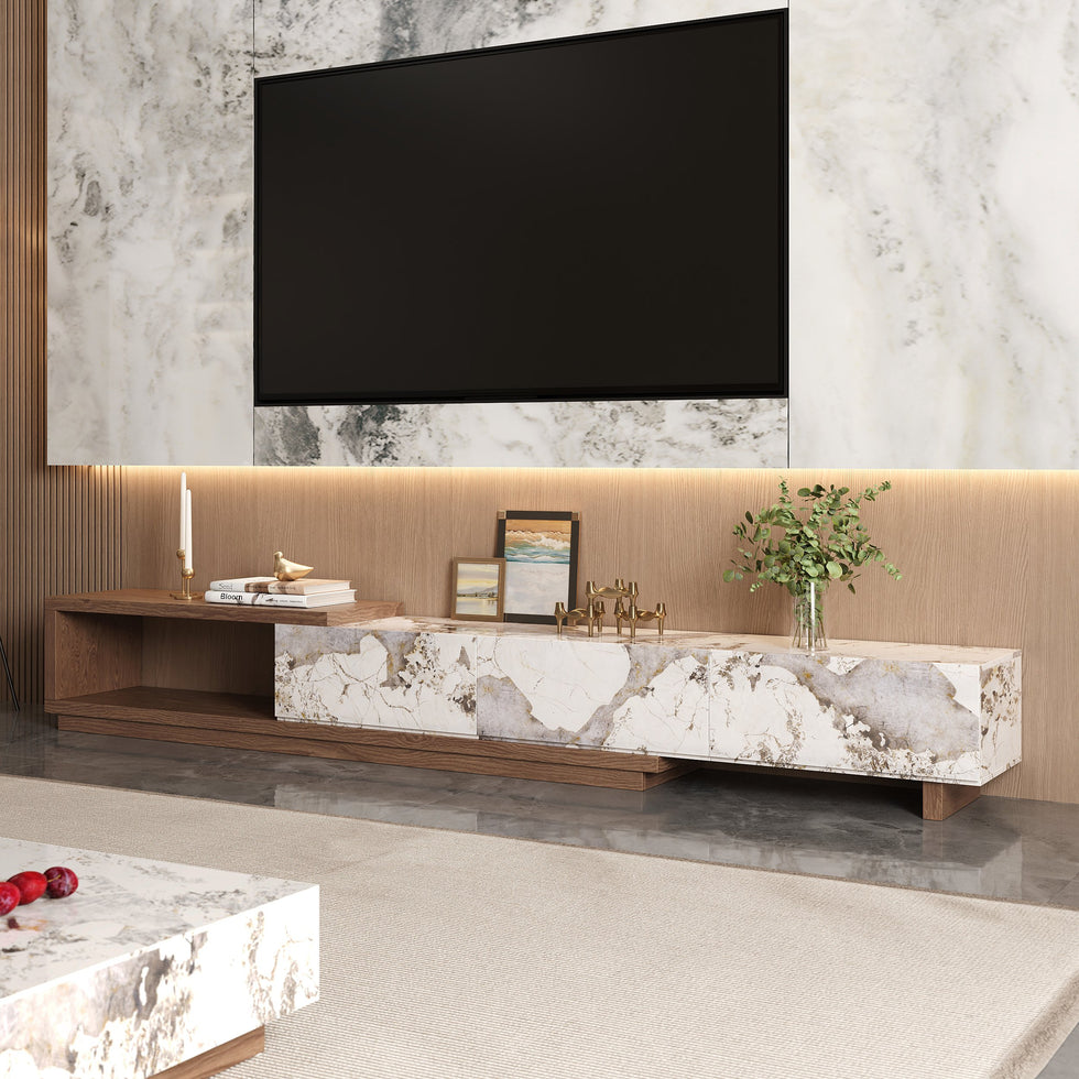 HMR - Quoint Extendable TV Stand with 3 Drawers (71"-100")