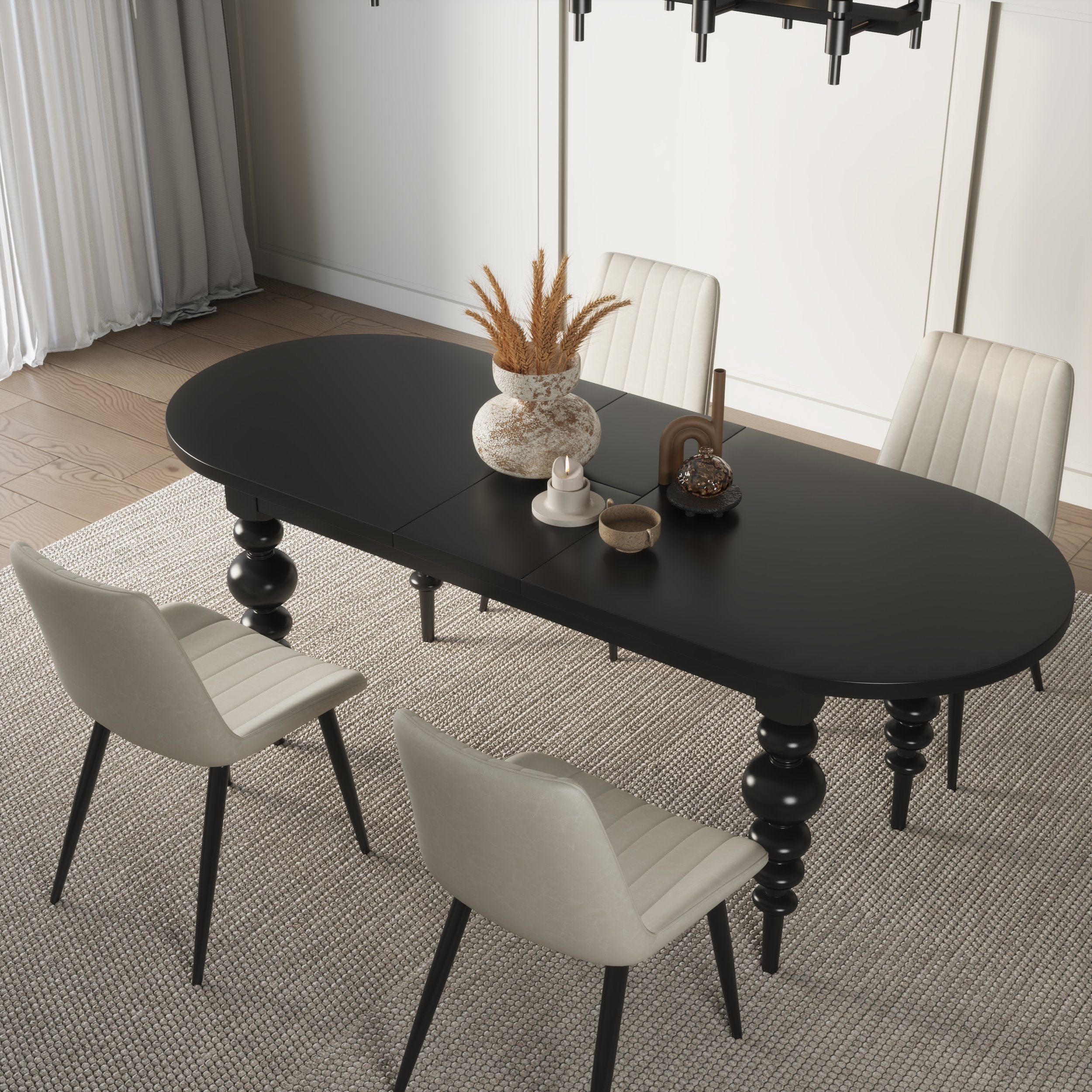 HMR - Dining Set 67"-79" Extendable Dining Table