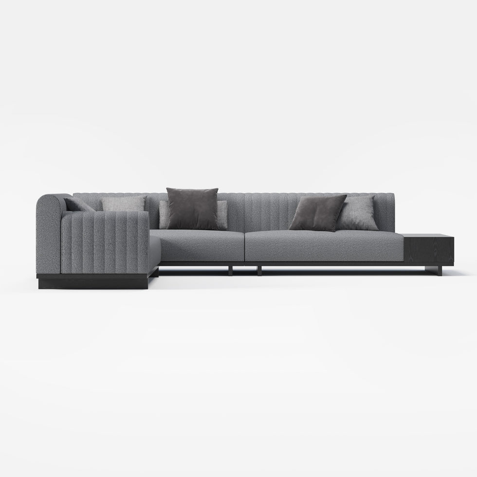 HMR - 157" Modern Corner L-Shaped Sectional Sofa with Side Open Storage