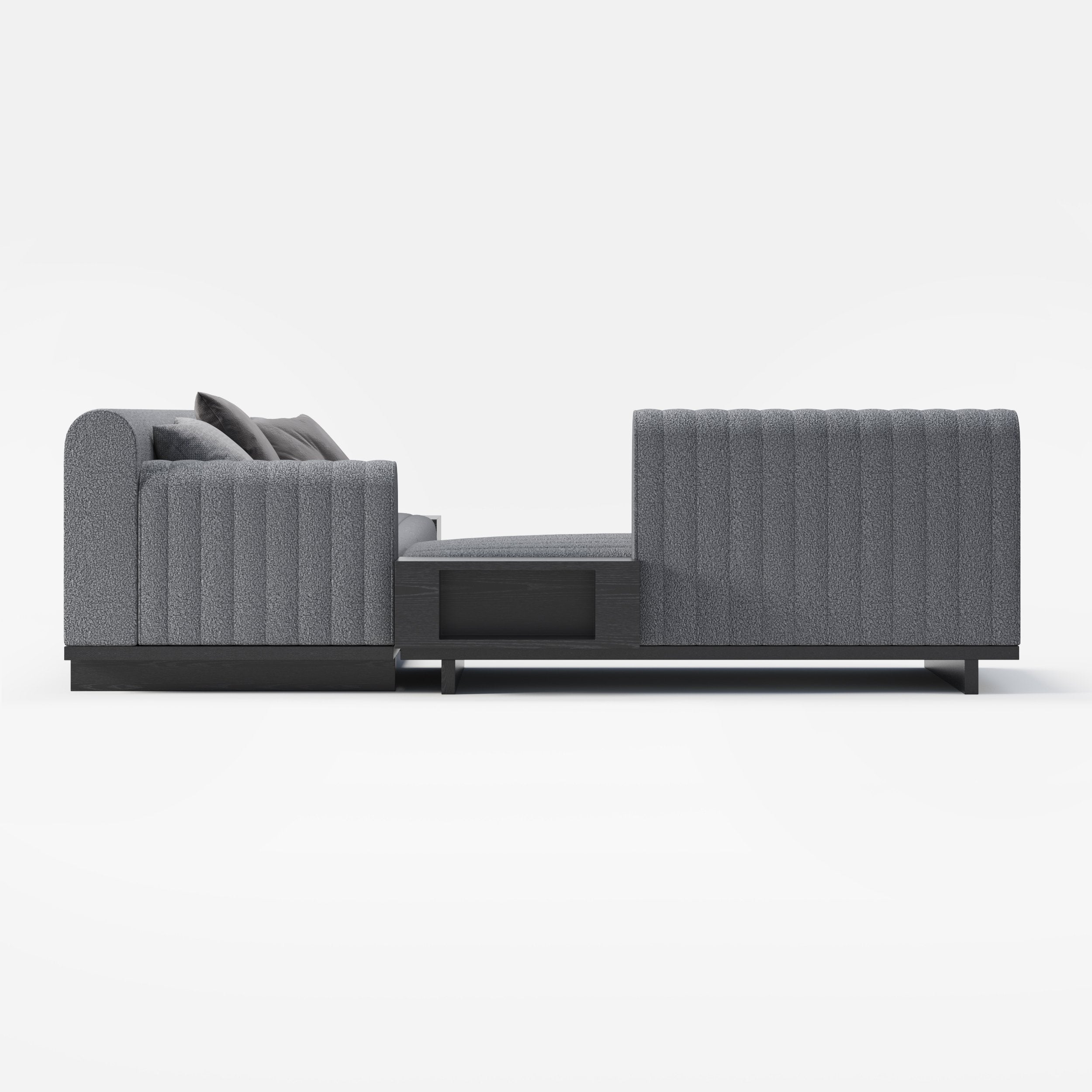 HMR - 157" Modern Corner L-Shaped Sectional Sofa with Side Open Storage