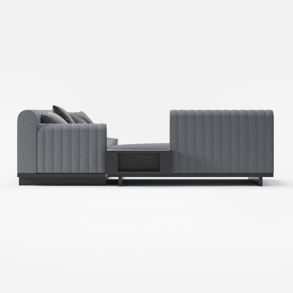 HMR - 157" Modern Corner L-Shaped Sectional Sofa with Side Open Storage