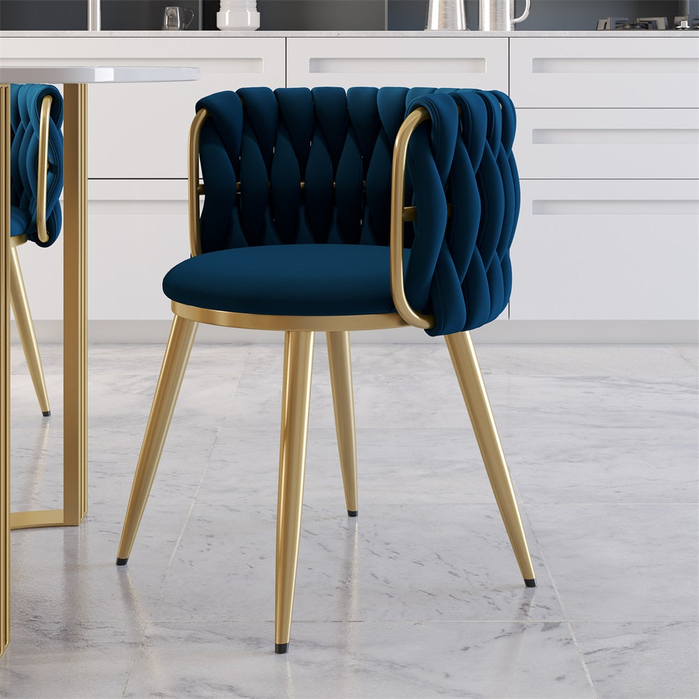 HMR - Sweave Nordic Barrel Dining Chair with Velvet Upholstery (Set of 1)