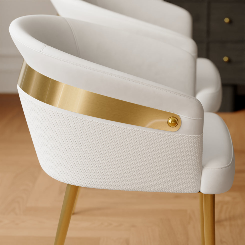 HMR - Modern Dining Chair with PU Leather Upholstery