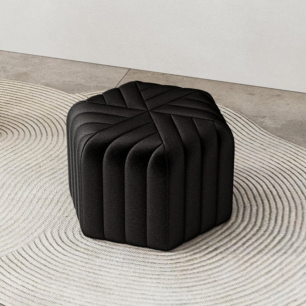 HMR - Wide Hexagonal Pouf Ottoman