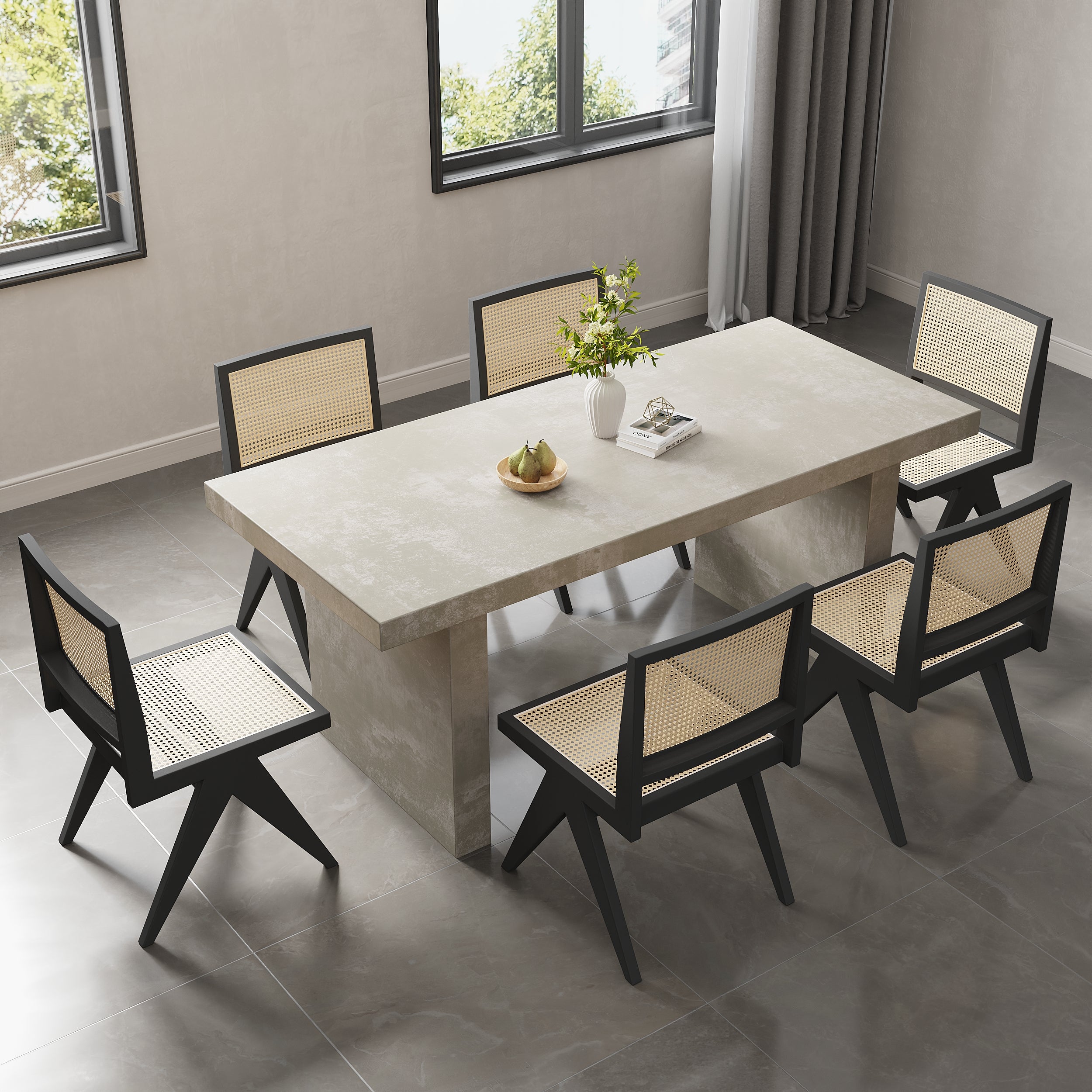HMR - Dining Set 70.9" Farmhouse Dining Table